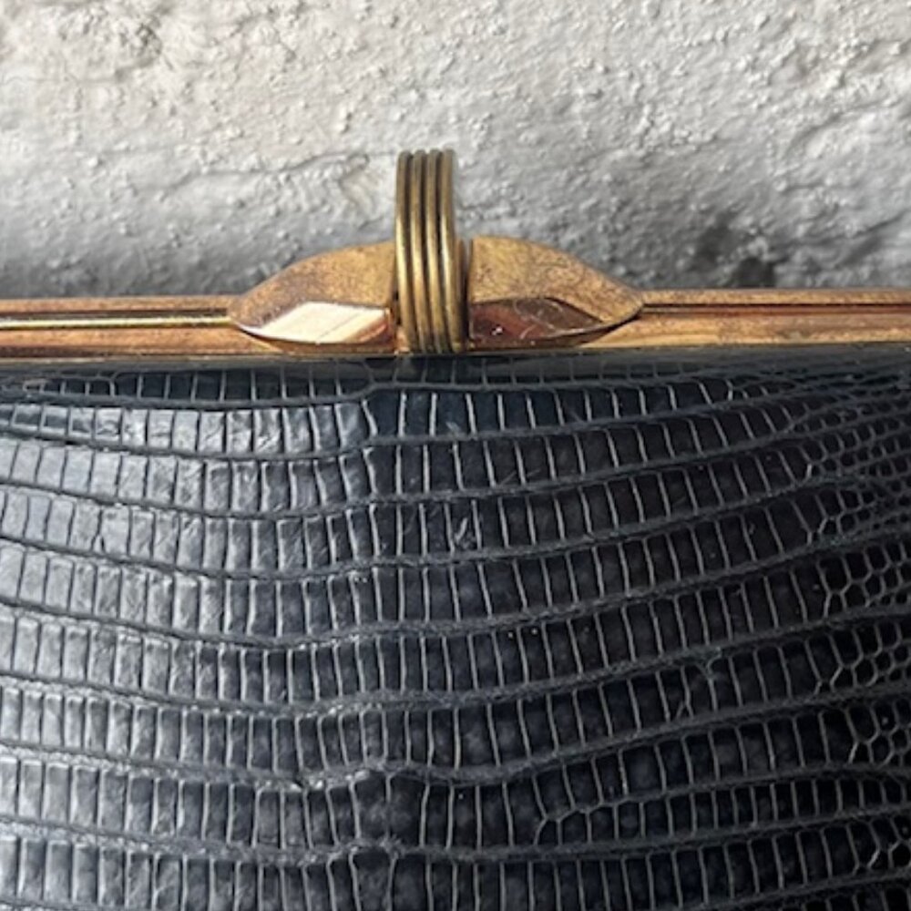Vintage Lesco 1960s Lizard Handbag - Picture 8 of 11